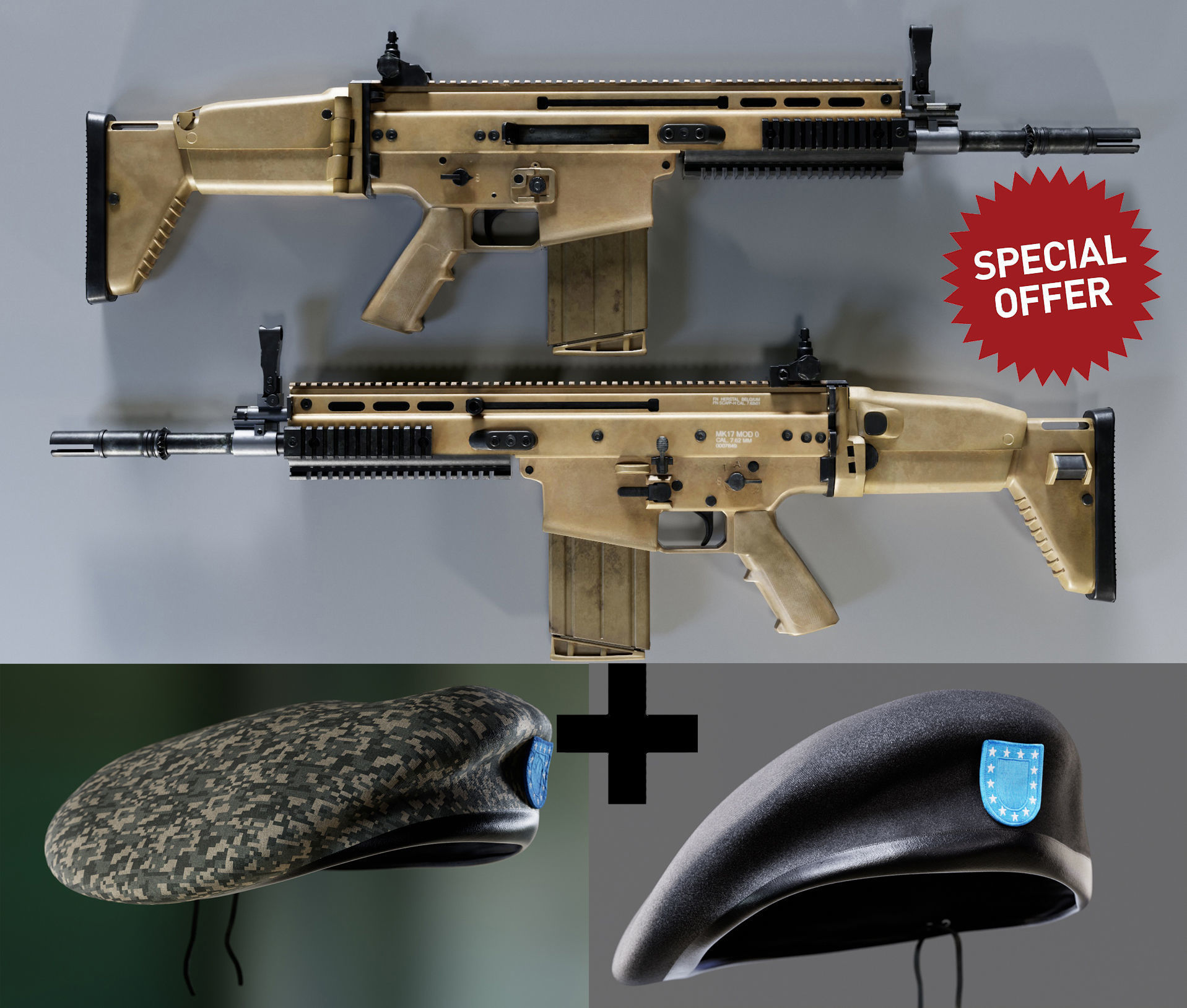 3D model Military Collection Set VR / AR / low-poly | CGTrader