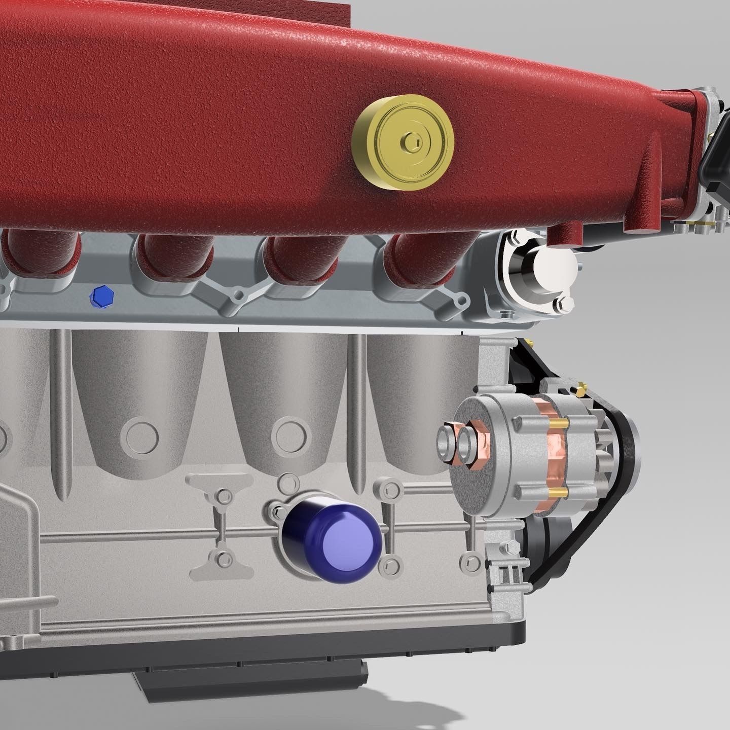 FJ20 FJ24 Engine Turbo n NA with gearbox N accessories 3D print model_3