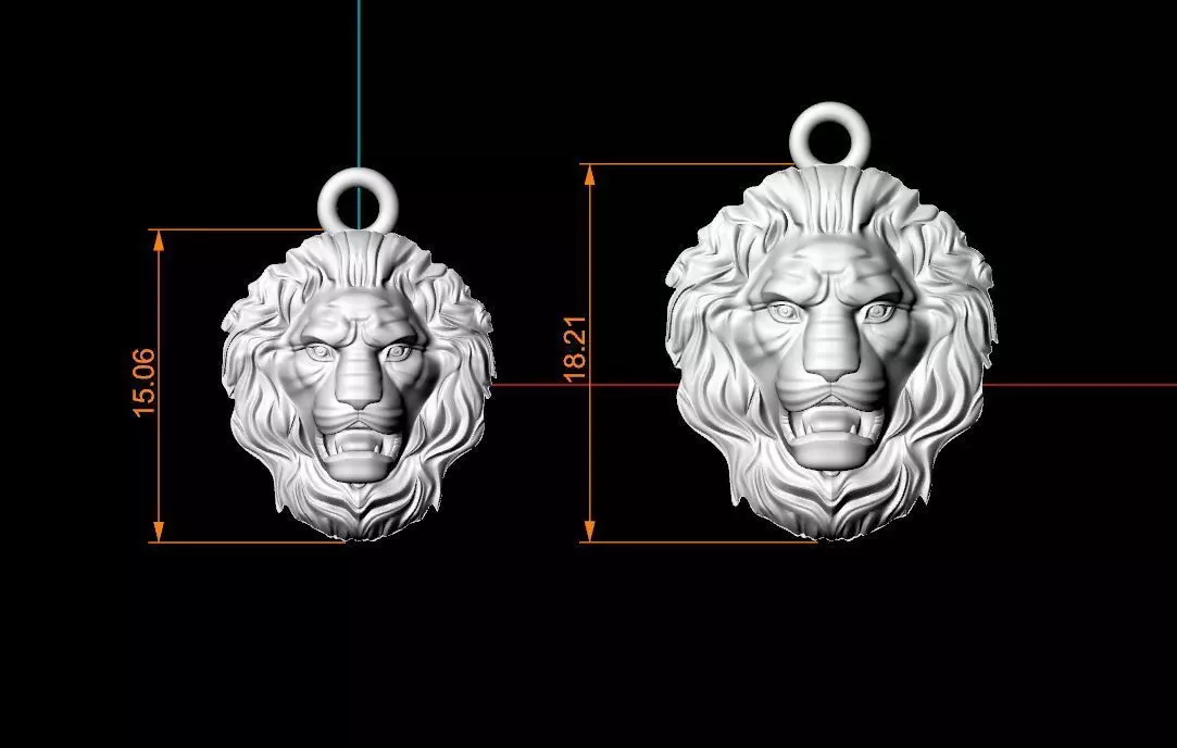 lion pendant new 3D print model