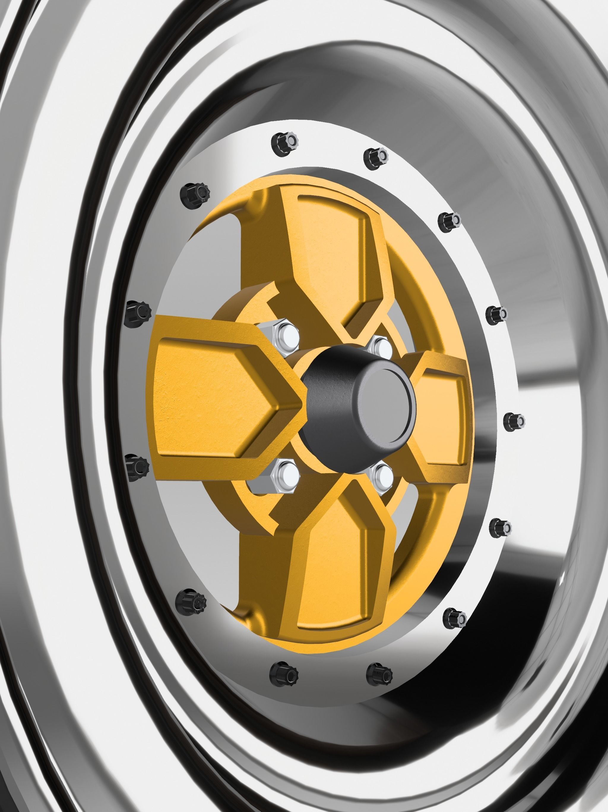 15inch Crimson Zed dished wheels with stretch tire 2x centres 3D print model_3