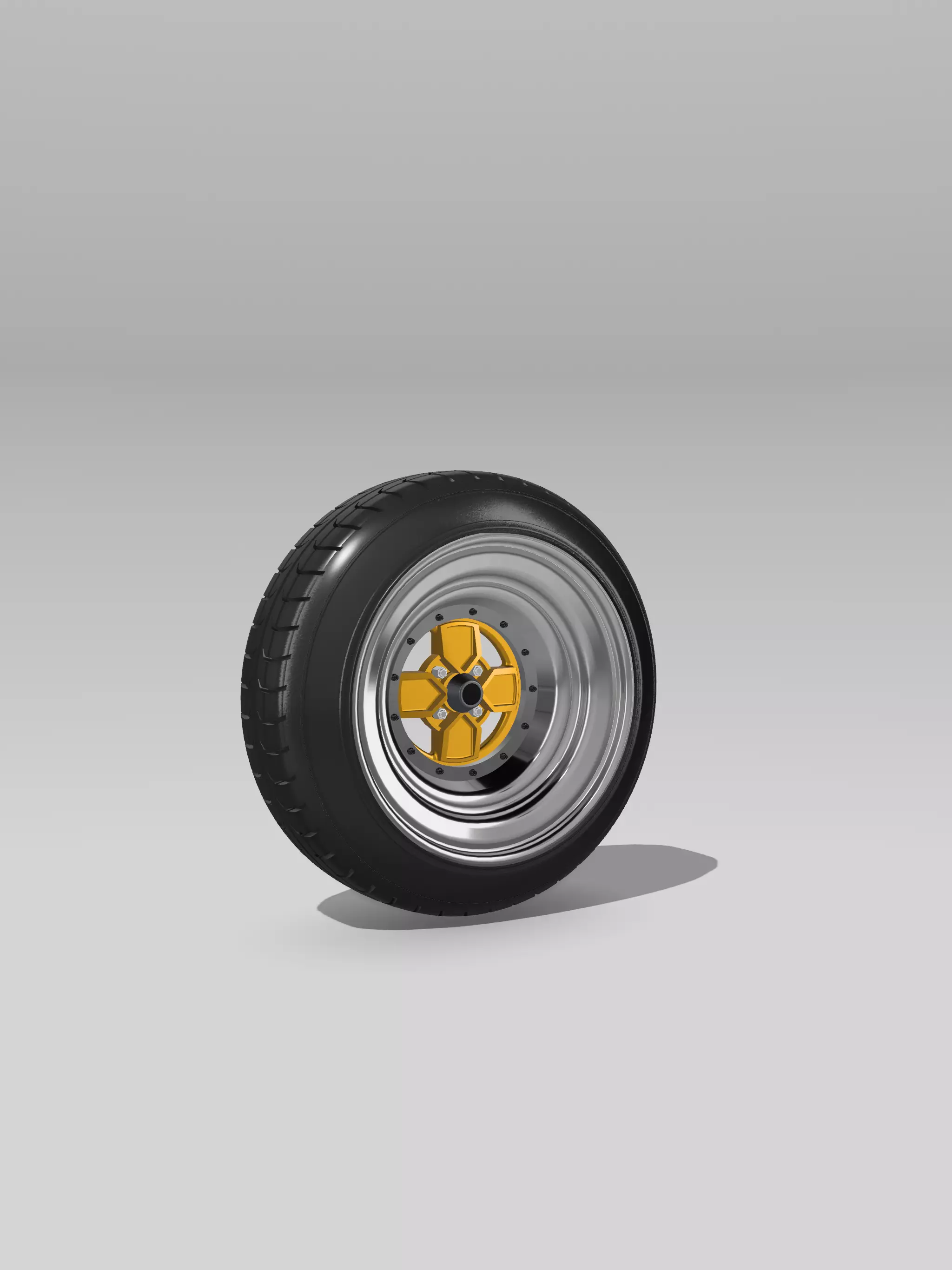 15inch Crimson Zed dished wheels with stretch tire 2x centres 3D print model_0