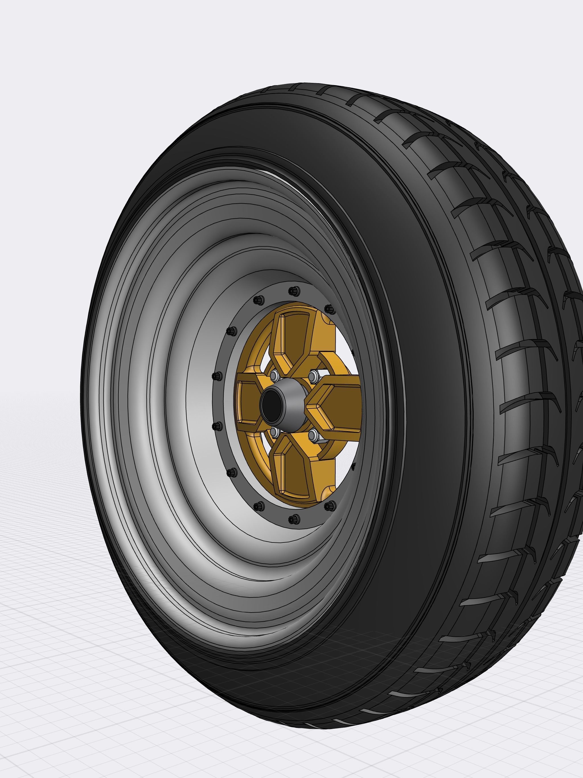 15inch Crimson Zed dished wheels with stretch tire 2x centres 3D print model_11