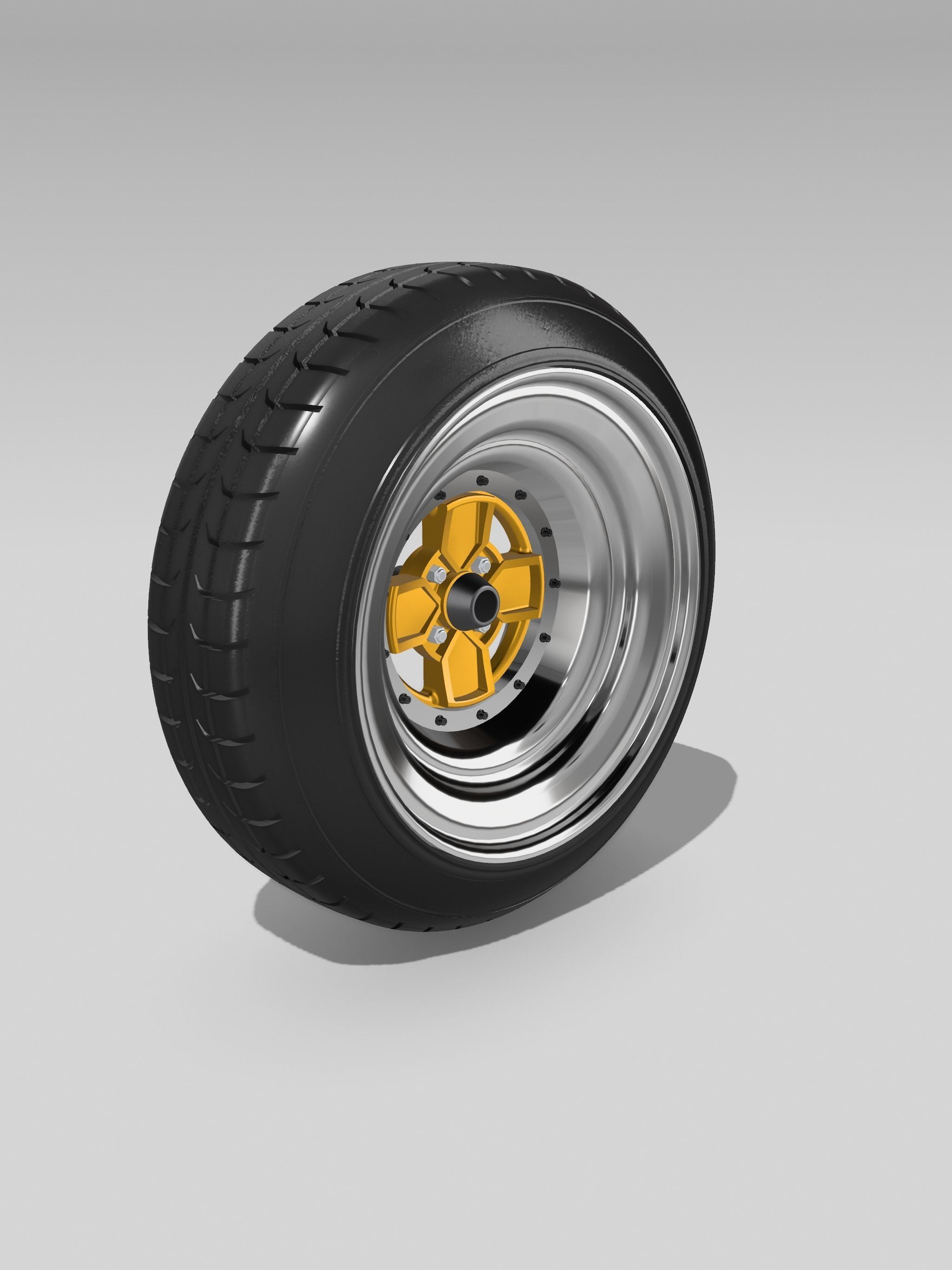 15inch Crimson Zed dished wheels with stretch tire 2x centres 3D print model_5