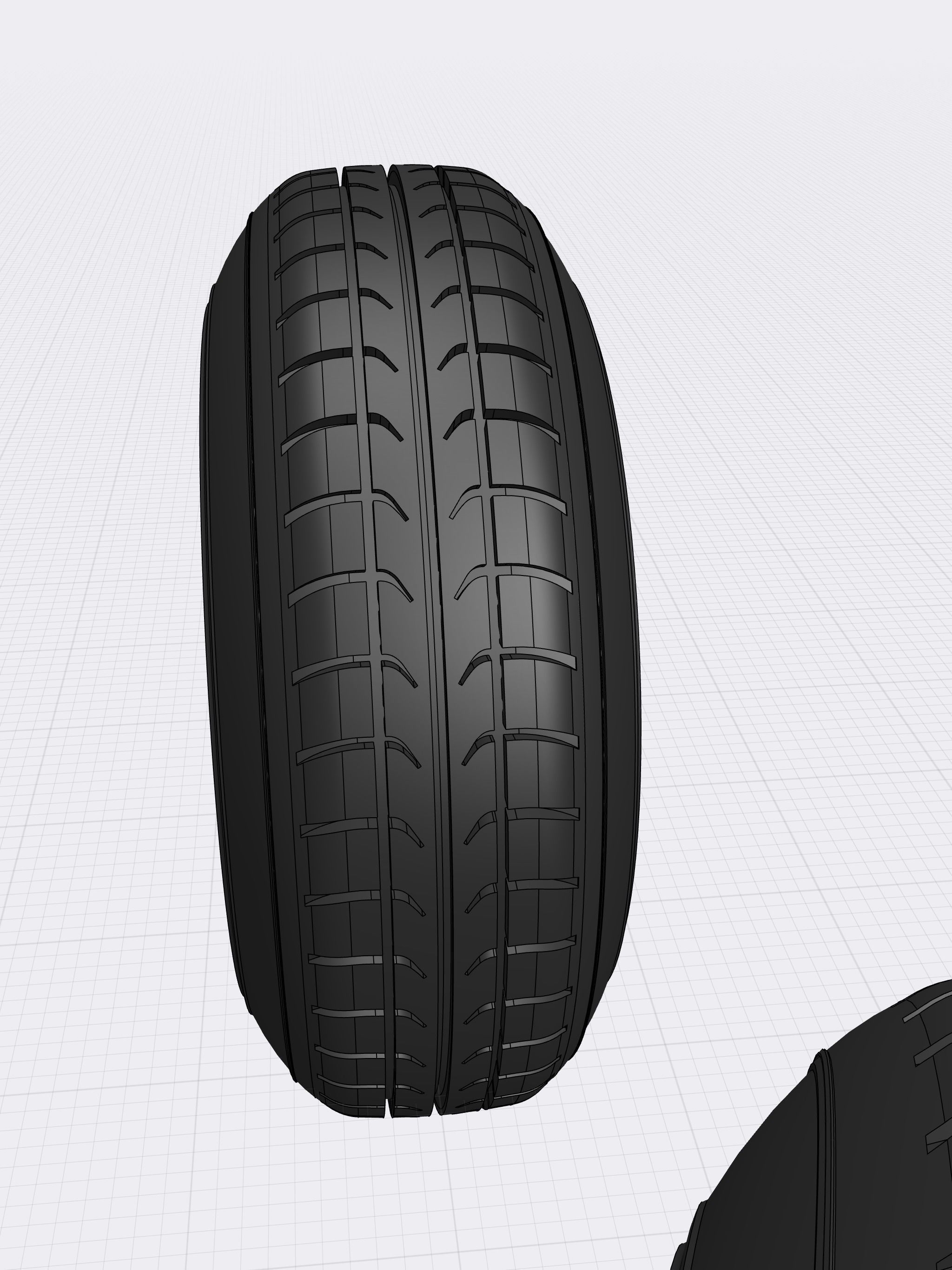 15inch Crimson Zed dished wheels with stretch tire 2x centres 3D print model_12