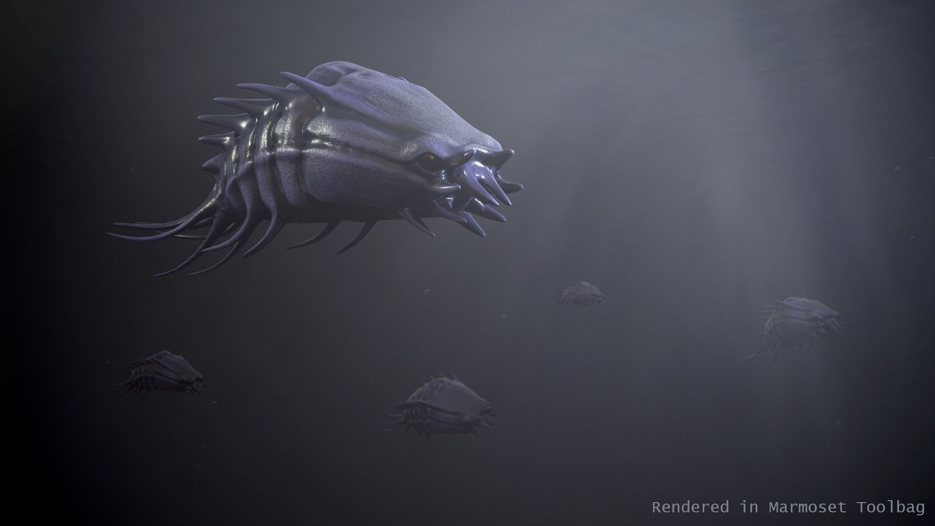 Sea creature1 - Game Ready Low-poly 3D model Low-poly 3D model_6
