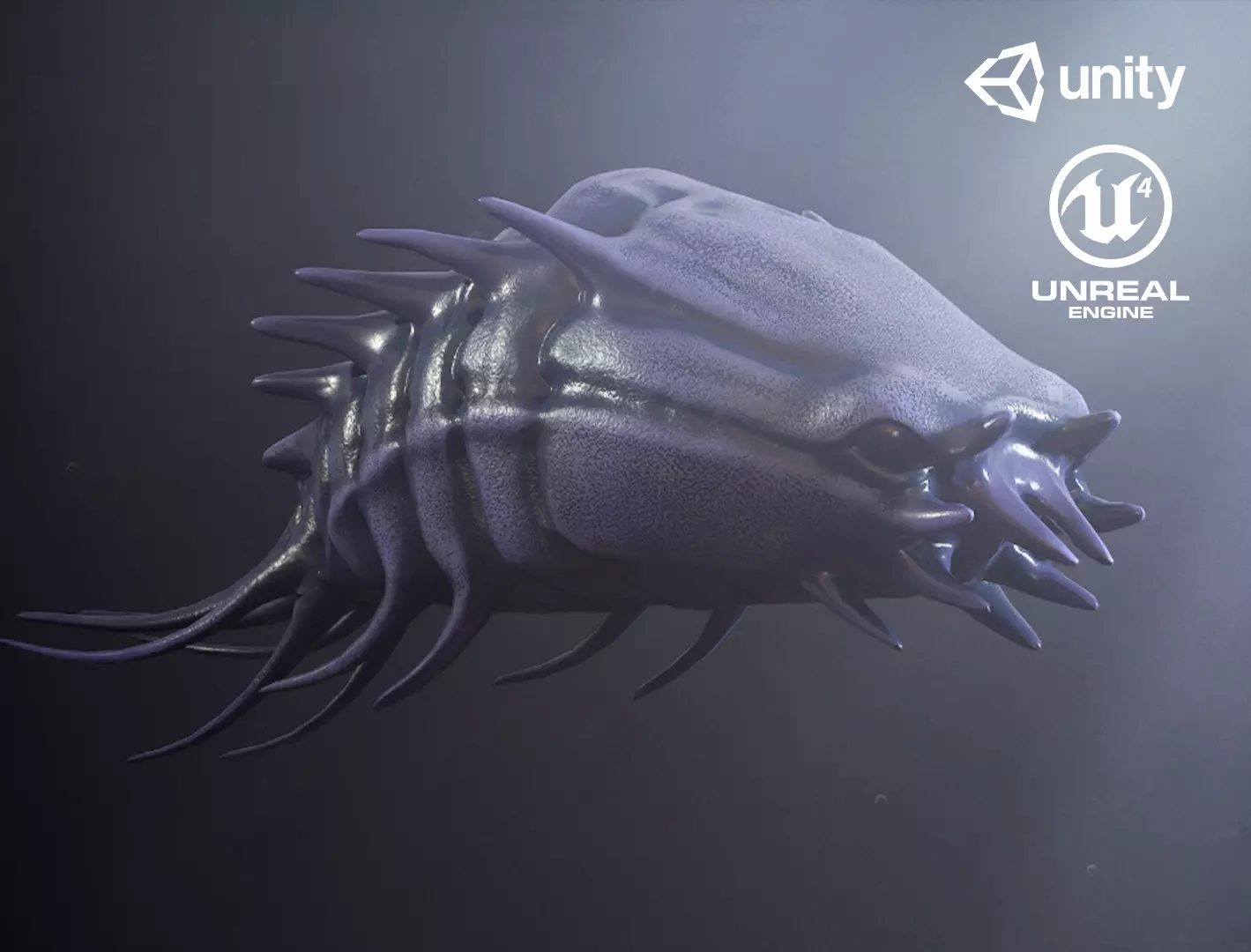 Sea creature1 - Game Ready Low-poly 3D model Low-poly 3D model_0