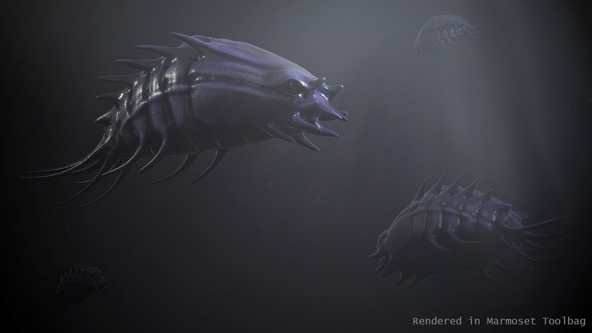 Sea creature1 - Game Ready Low-poly 3D model Low-poly 3D model_3