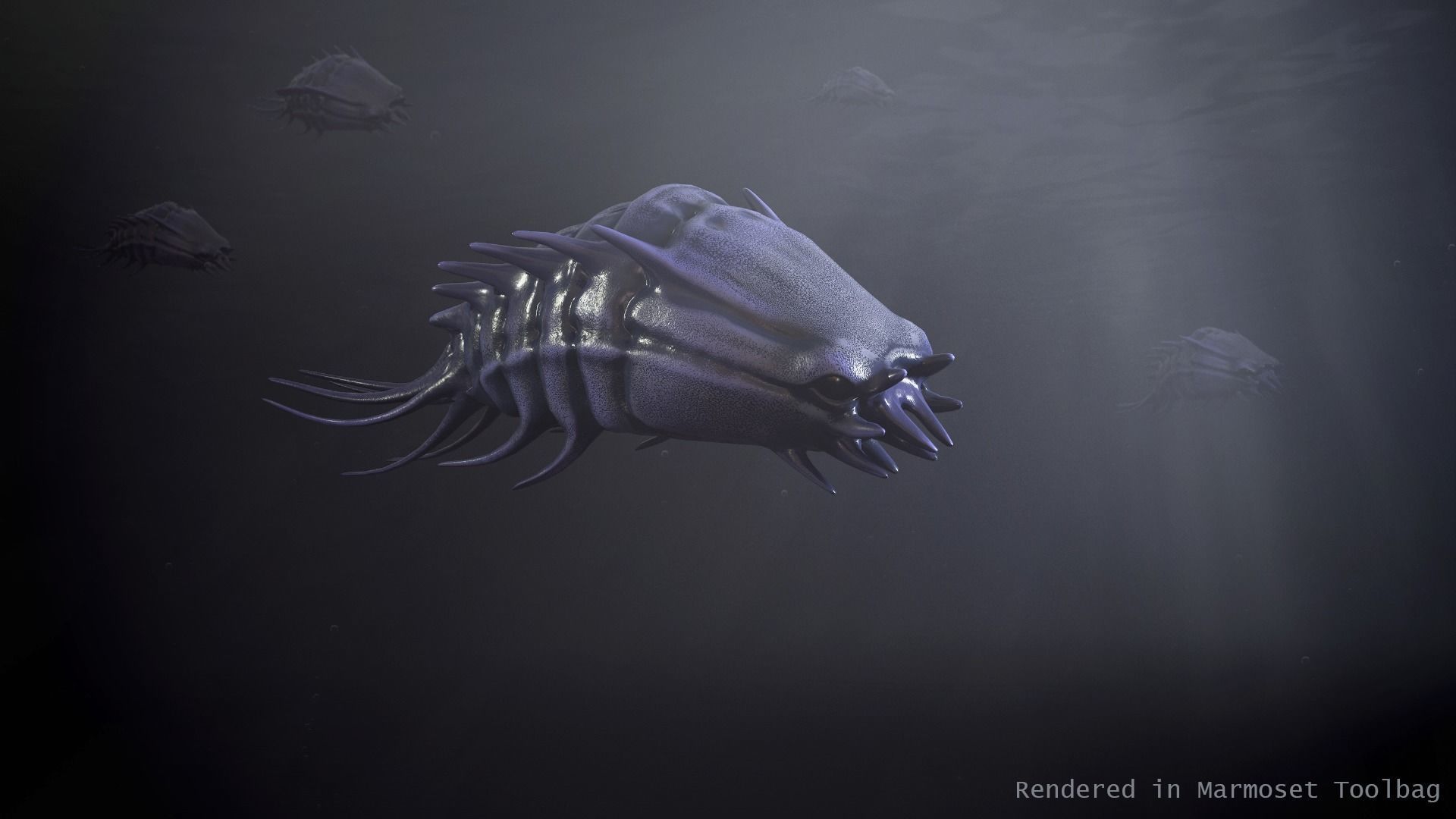 Sea creature1 - Game Ready Low-poly 3D model Low-poly 3D model_4