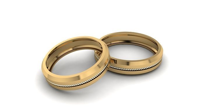 Wedding rings 002 3D print model
