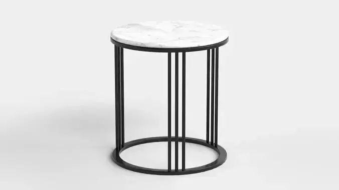 Table 5 Steel Marble Top Coffee Table