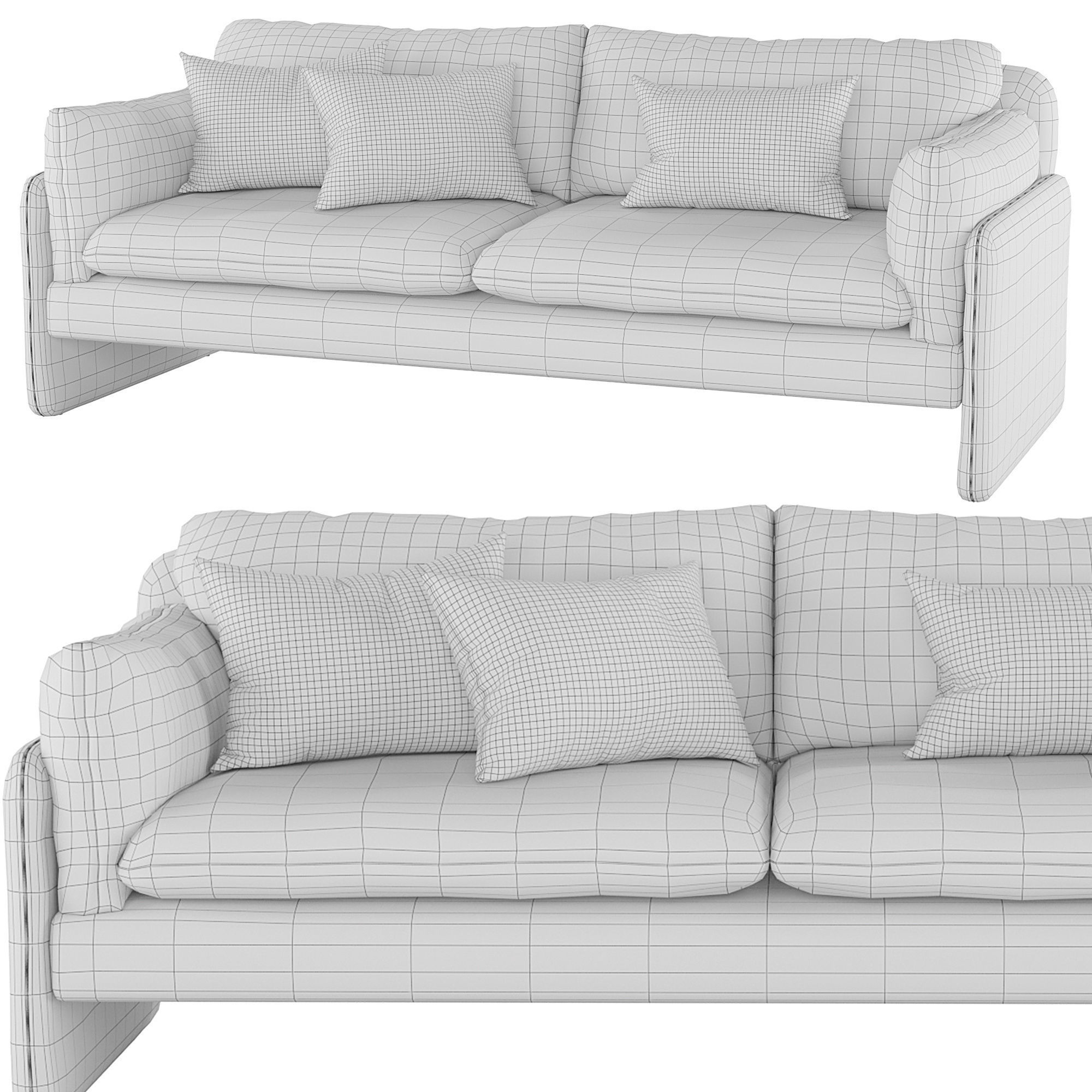 Gilmour Two-Cushion Sofa 3D model_1