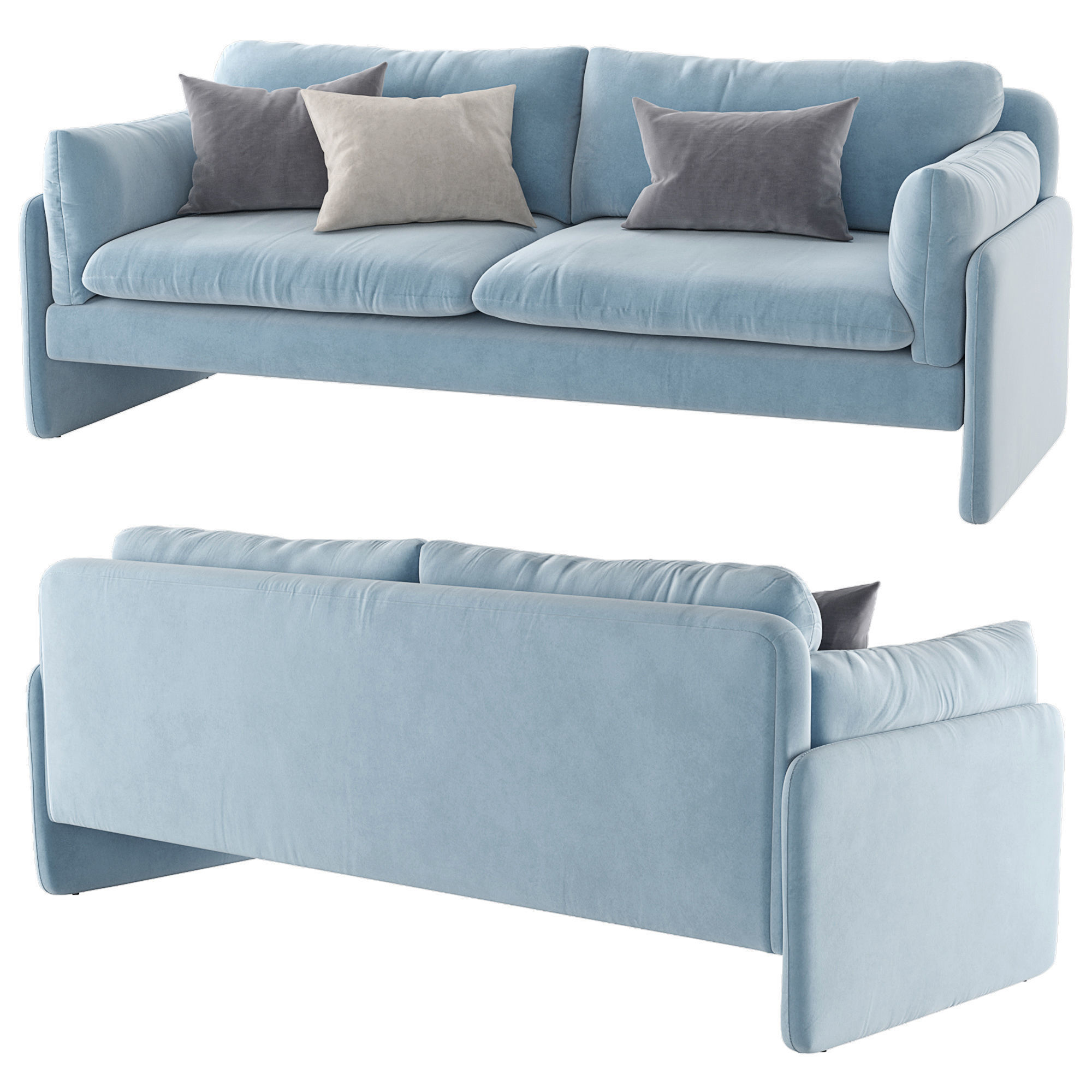 Gilmour Two-Cushion Sofa 3D model_2