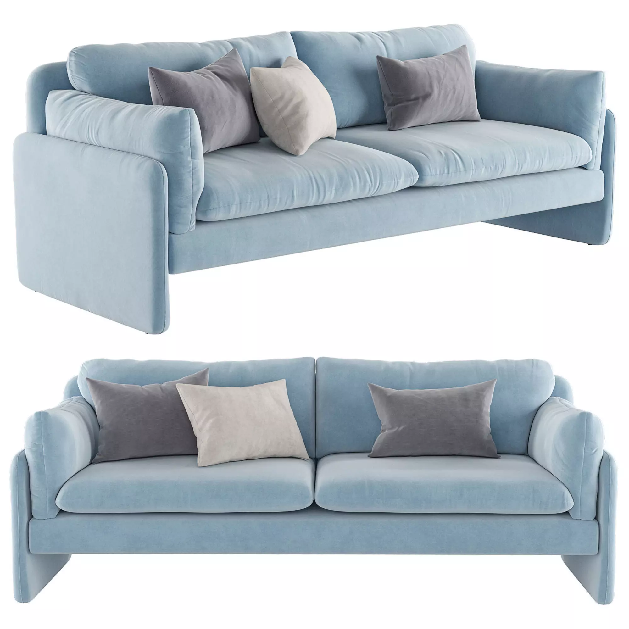 Gilmour Two-Cushion Sofa 3D model_0