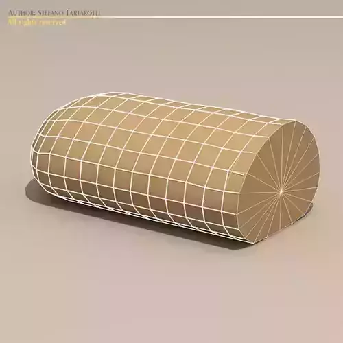 Bresaola piece of meat 3D model