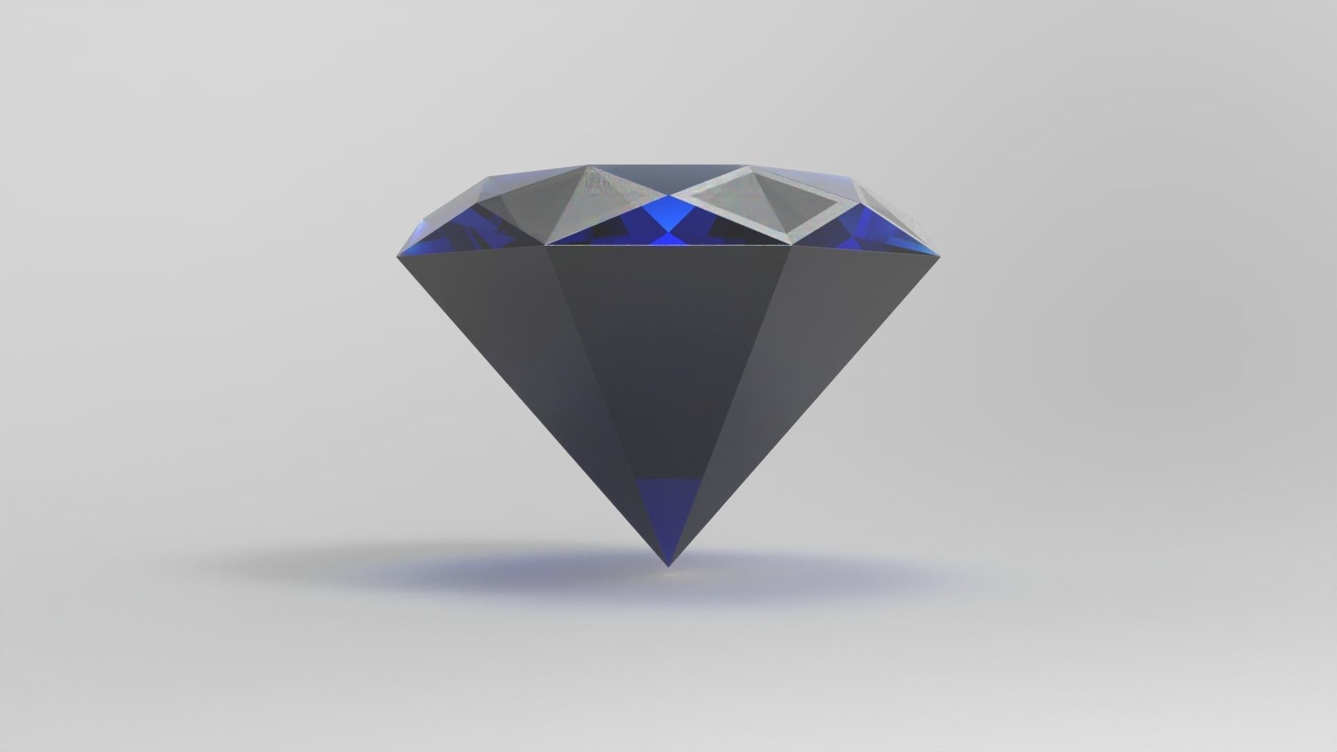 Simple Diamond model Free low-poly 3D model_2