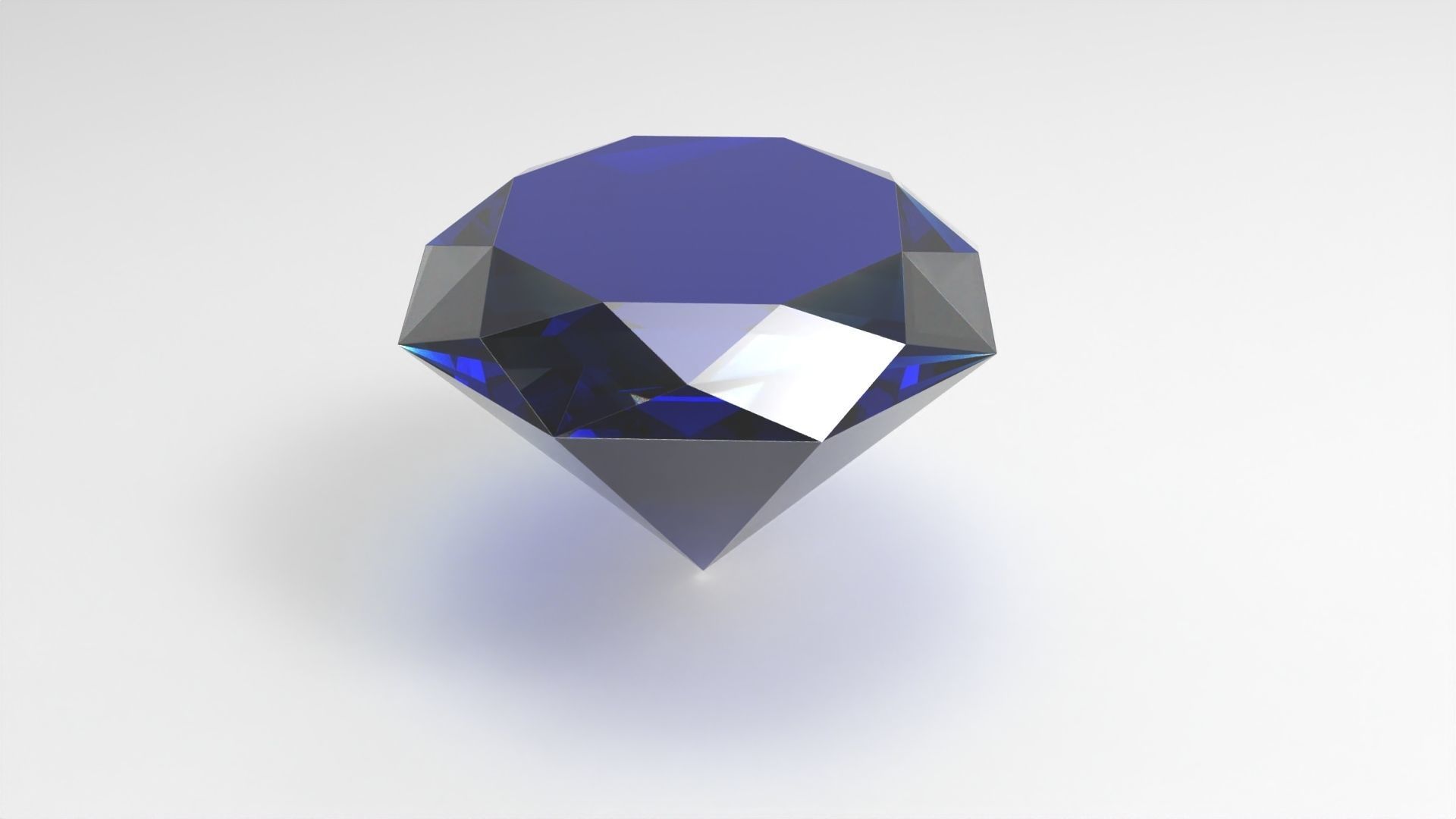 Simple Diamond model Free low-poly 3D model_1