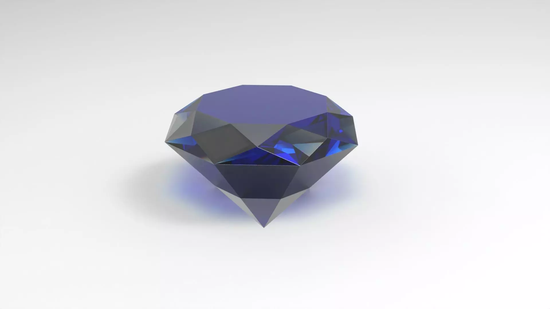 Simple Diamond model Free low-poly 3D model_0
