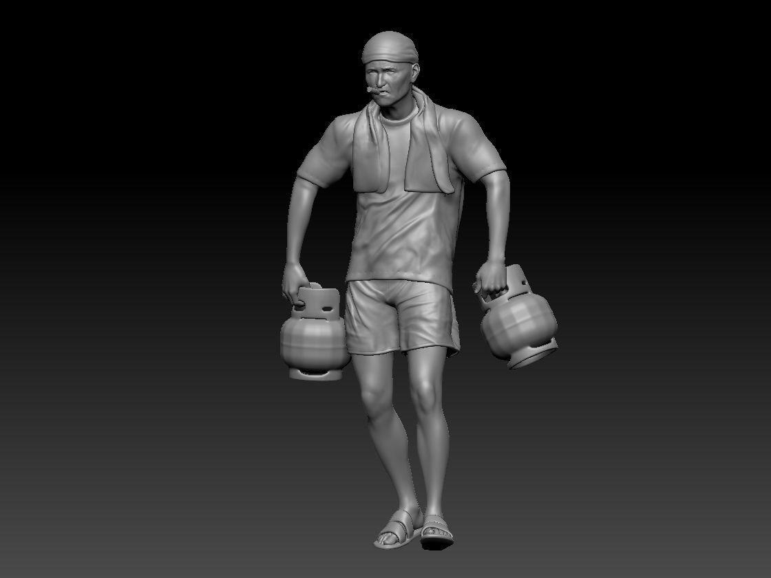 gas man pack 3D print model_1