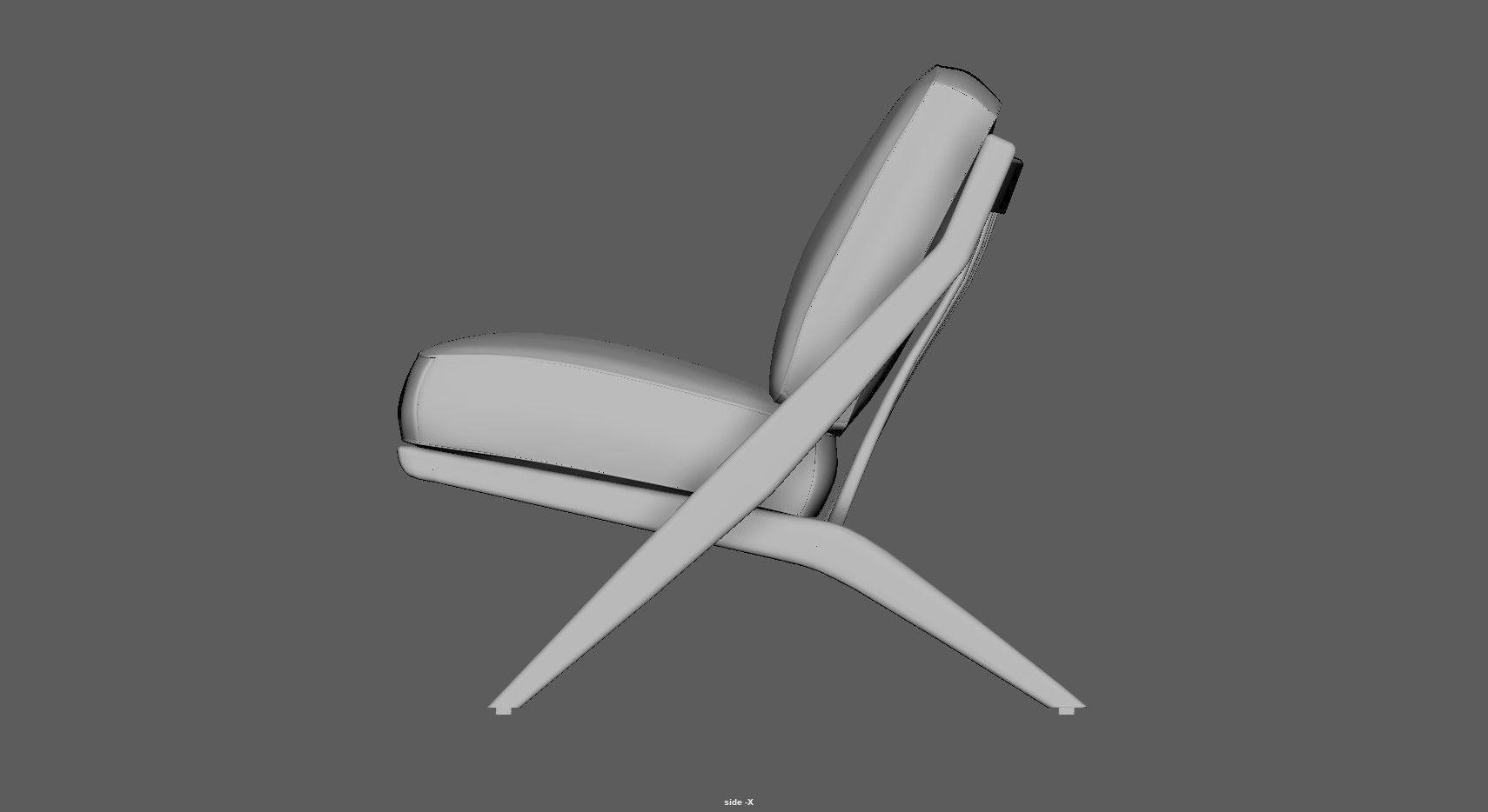 Armchair - Accent chair - Leather armchair Low-poly 3D model_20
