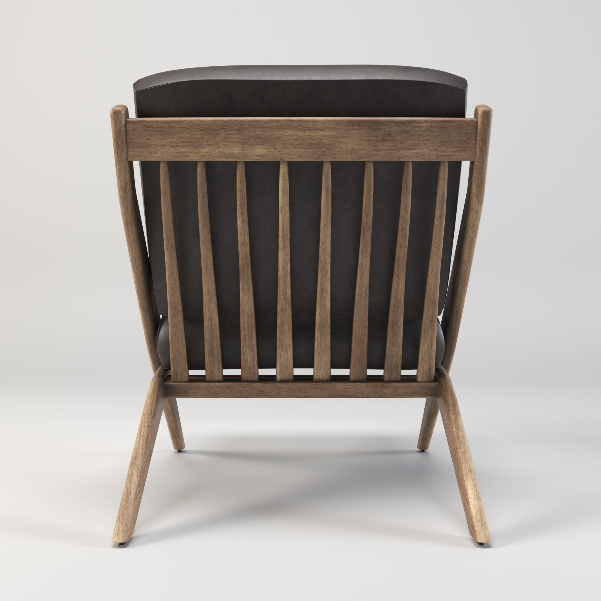 Armchair - Accent chair - Leather armchair Low-poly 3D model_6