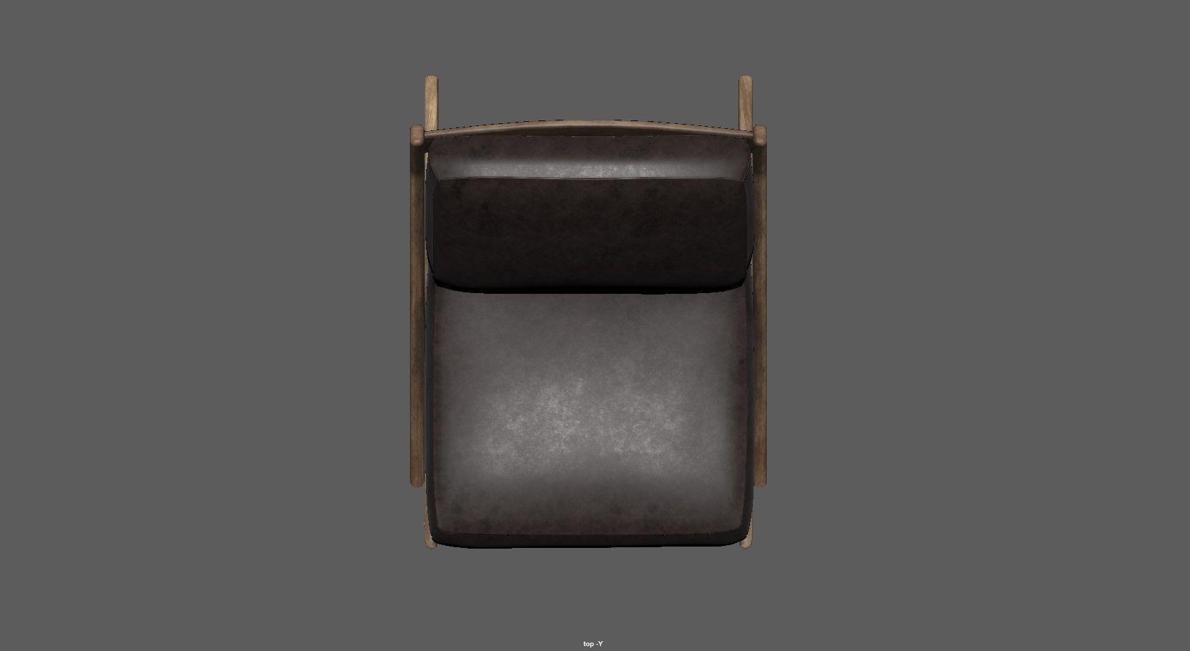 Armchair - Accent chair - Leather armchair Low-poly 3D model_12