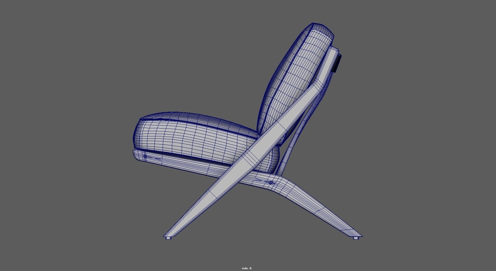 Armchair - Accent chair - Leather armchair Low-poly 3D model_21
