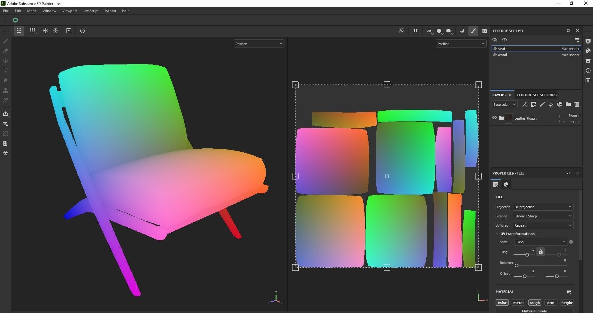 Armchair - Accent chair - Leather armchair Low-poly 3D model_28