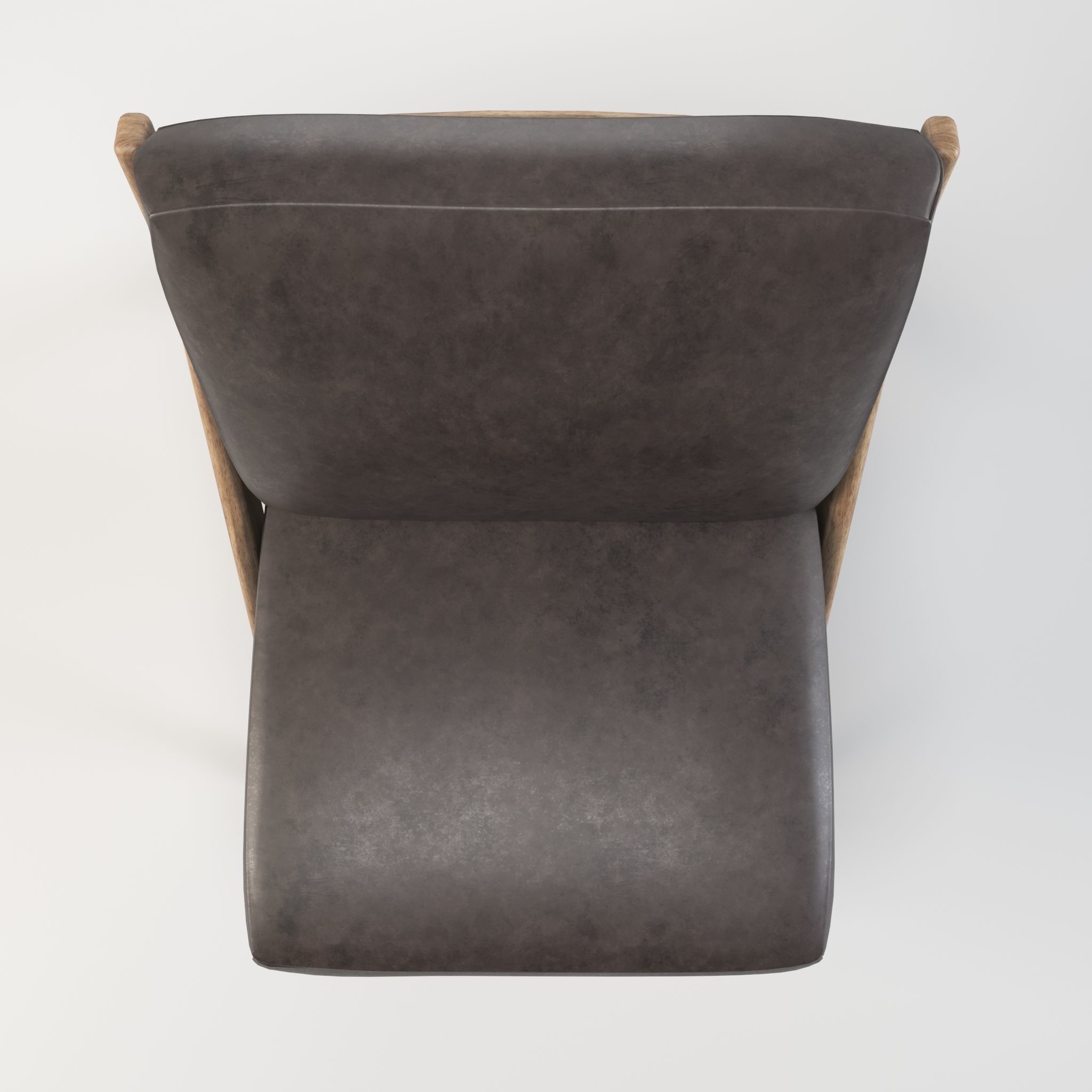 Armchair - Accent chair - Leather armchair Low-poly 3D model_2