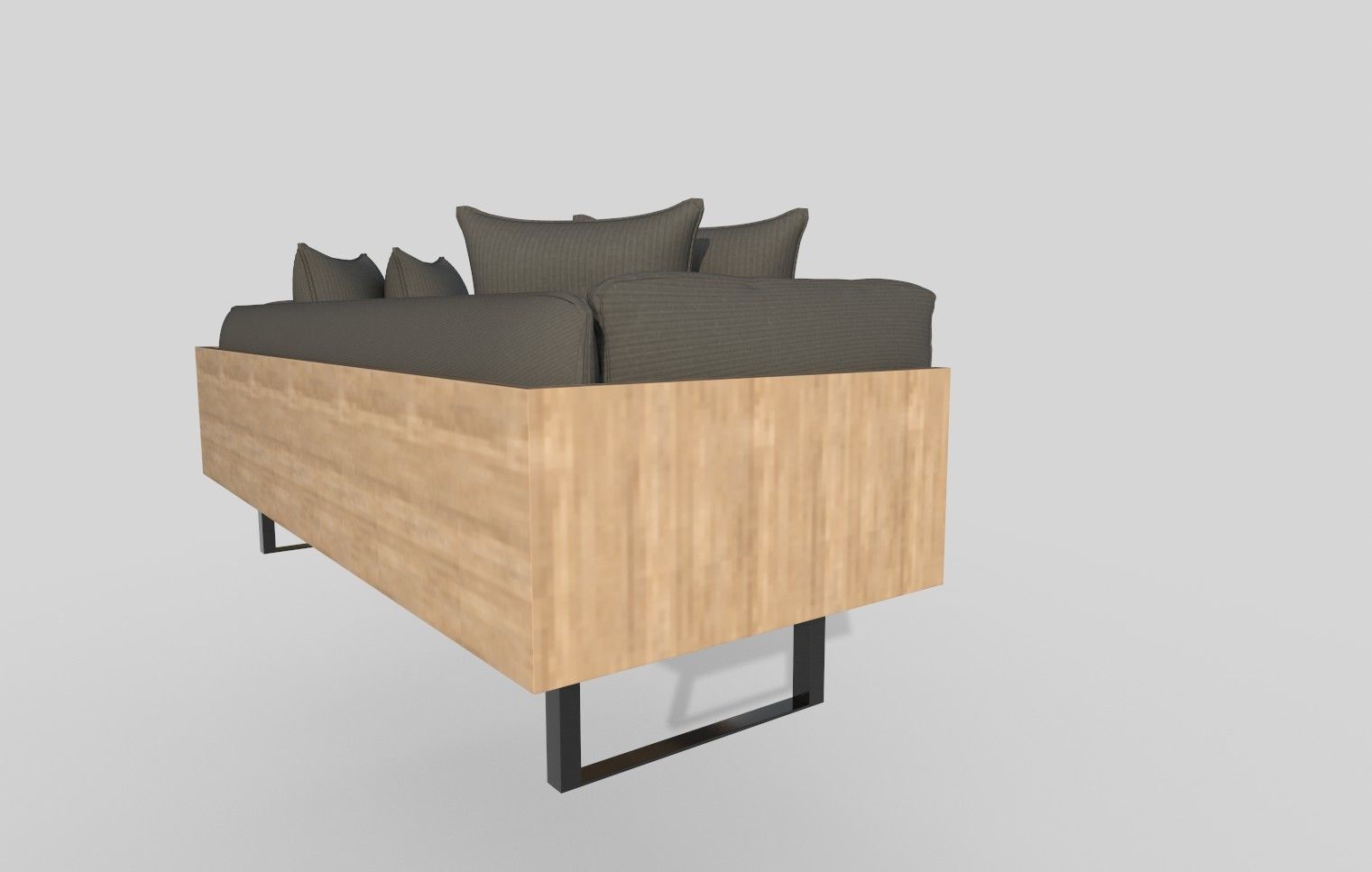 3d sofa Low-poly 3D model_1