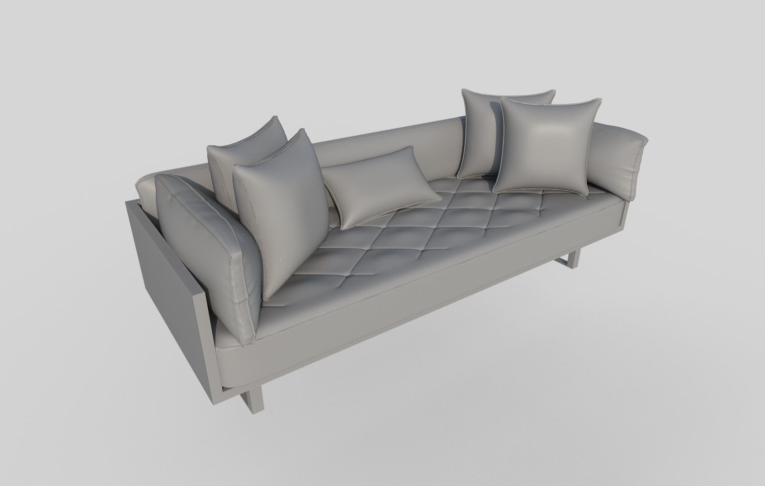 3d sofa Low-poly 3D model_6