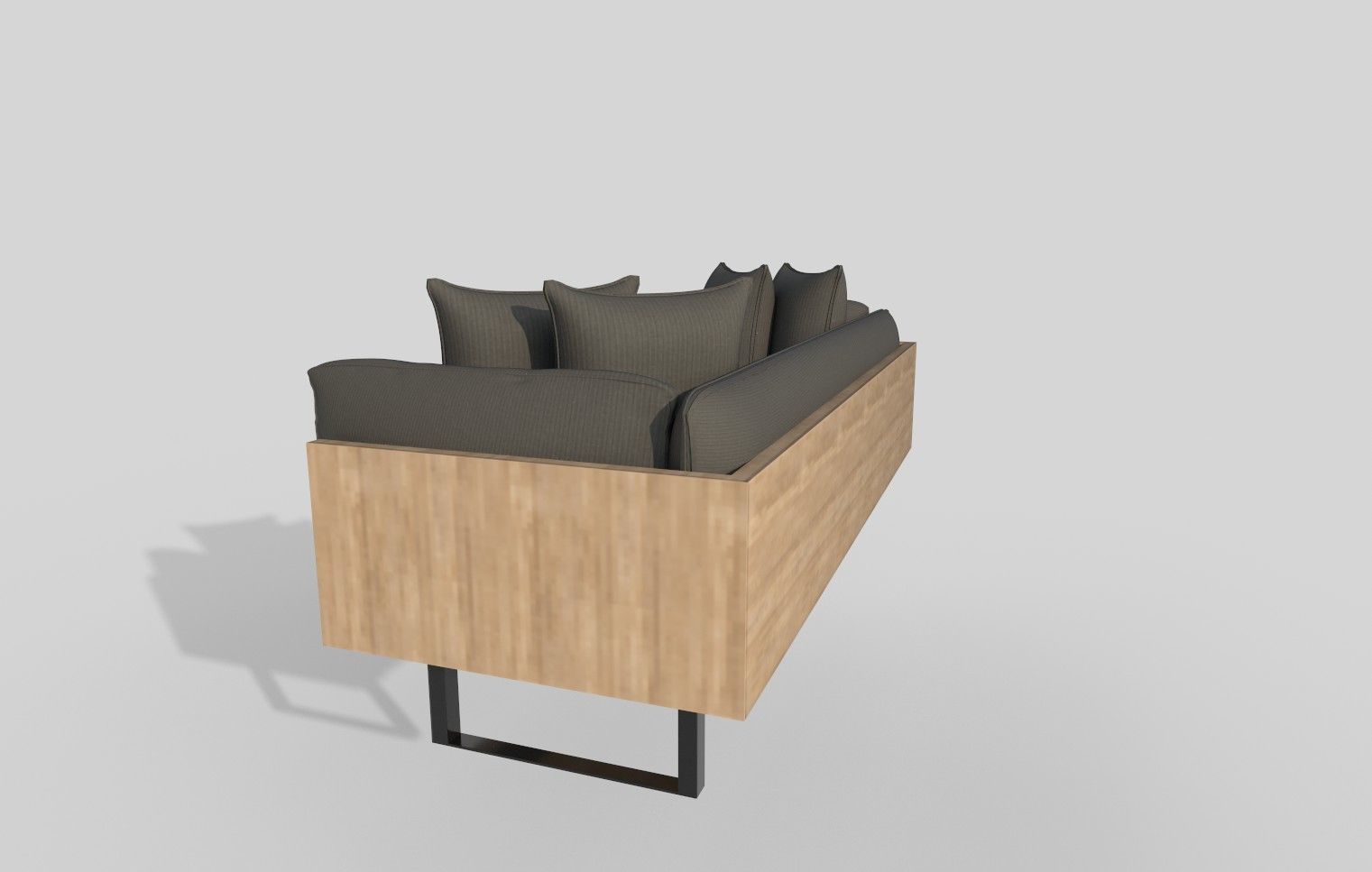 3d sofa Low-poly 3D model_2
