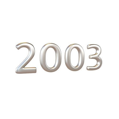Year Number 2003 v1 003 Low-poly 3D model