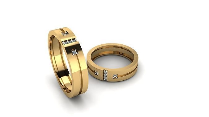 Wedding rings 003 3D print model