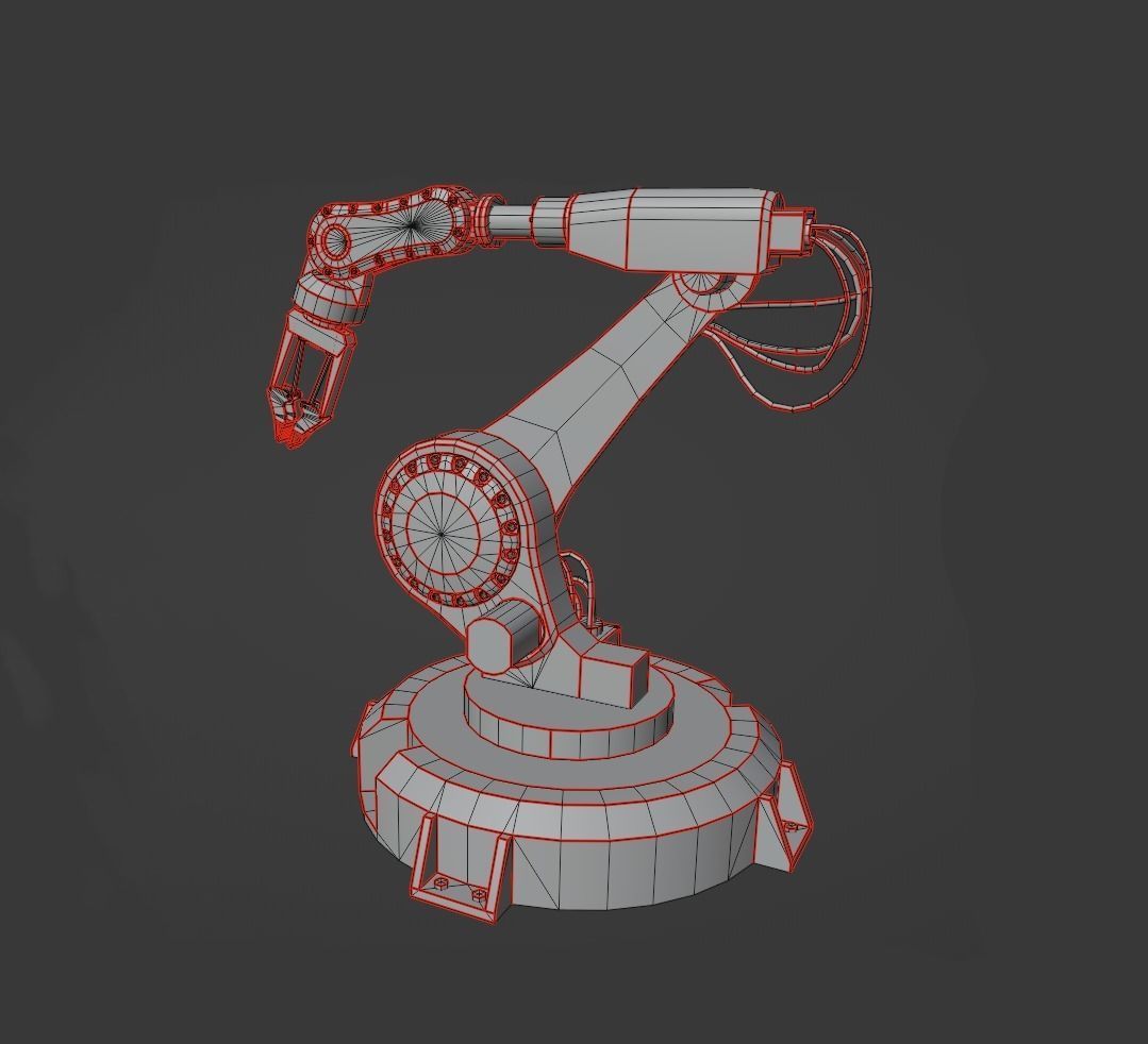 manipulator Low-poly 3D model_6