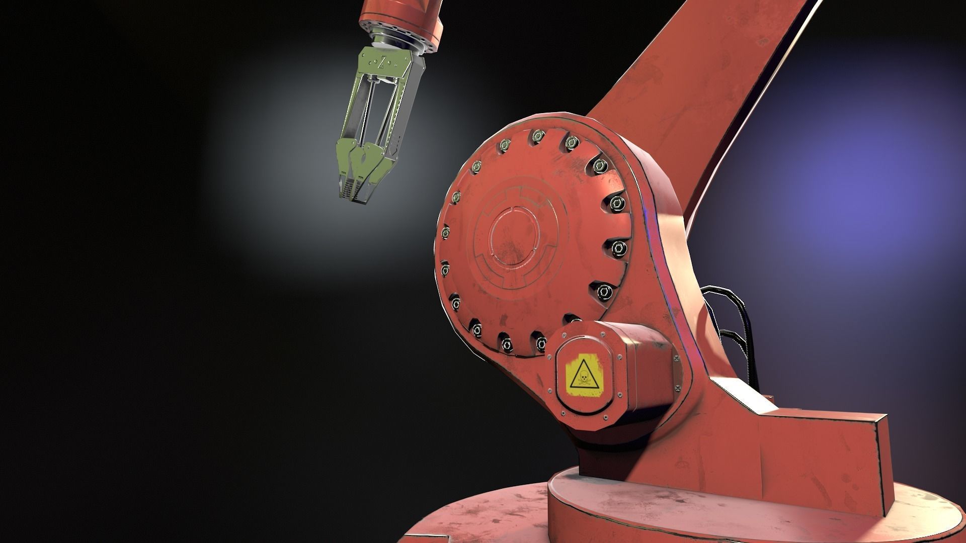 manipulator Low-poly 3D model_5