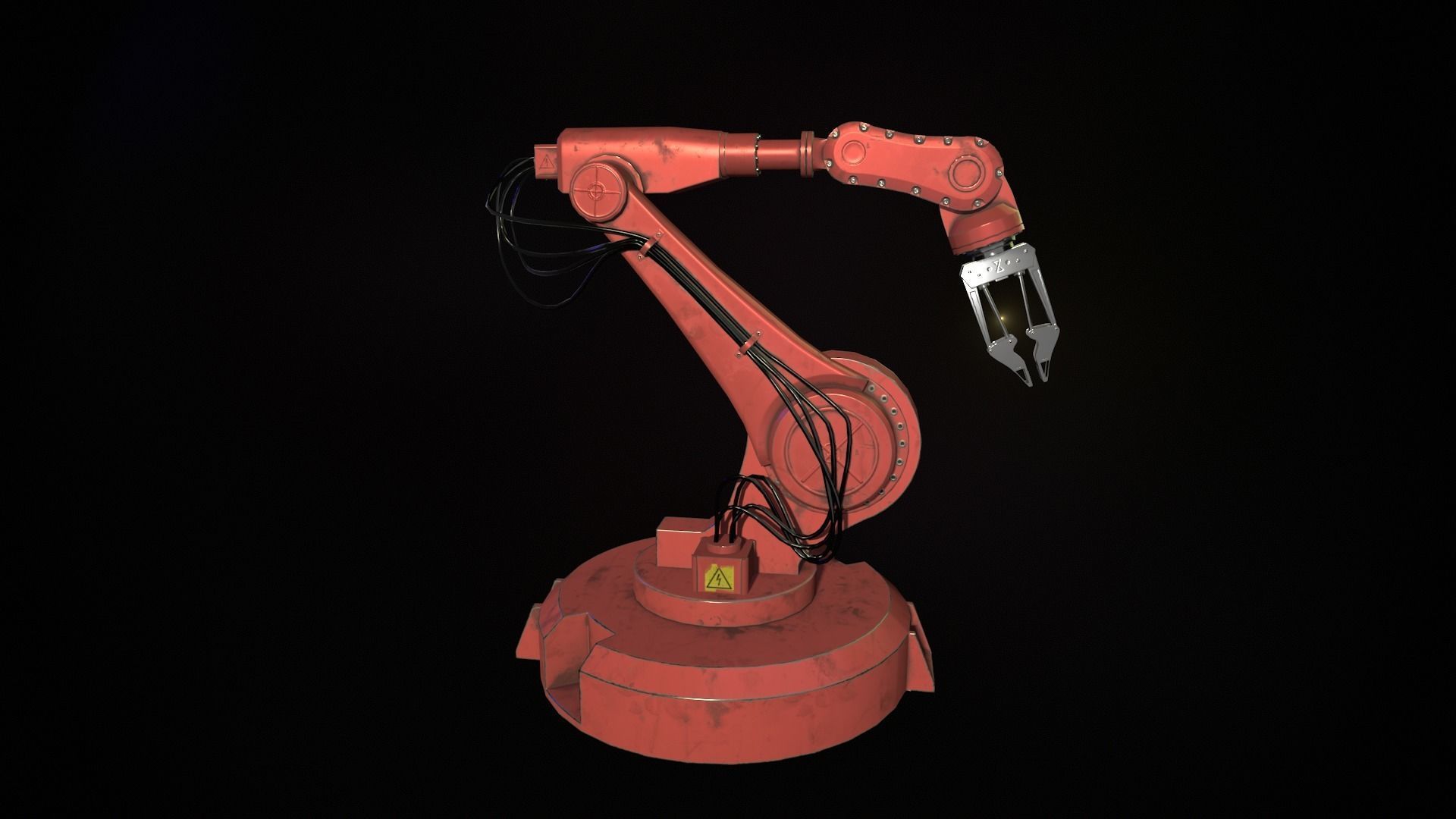 manipulator Low-poly 3D model_2