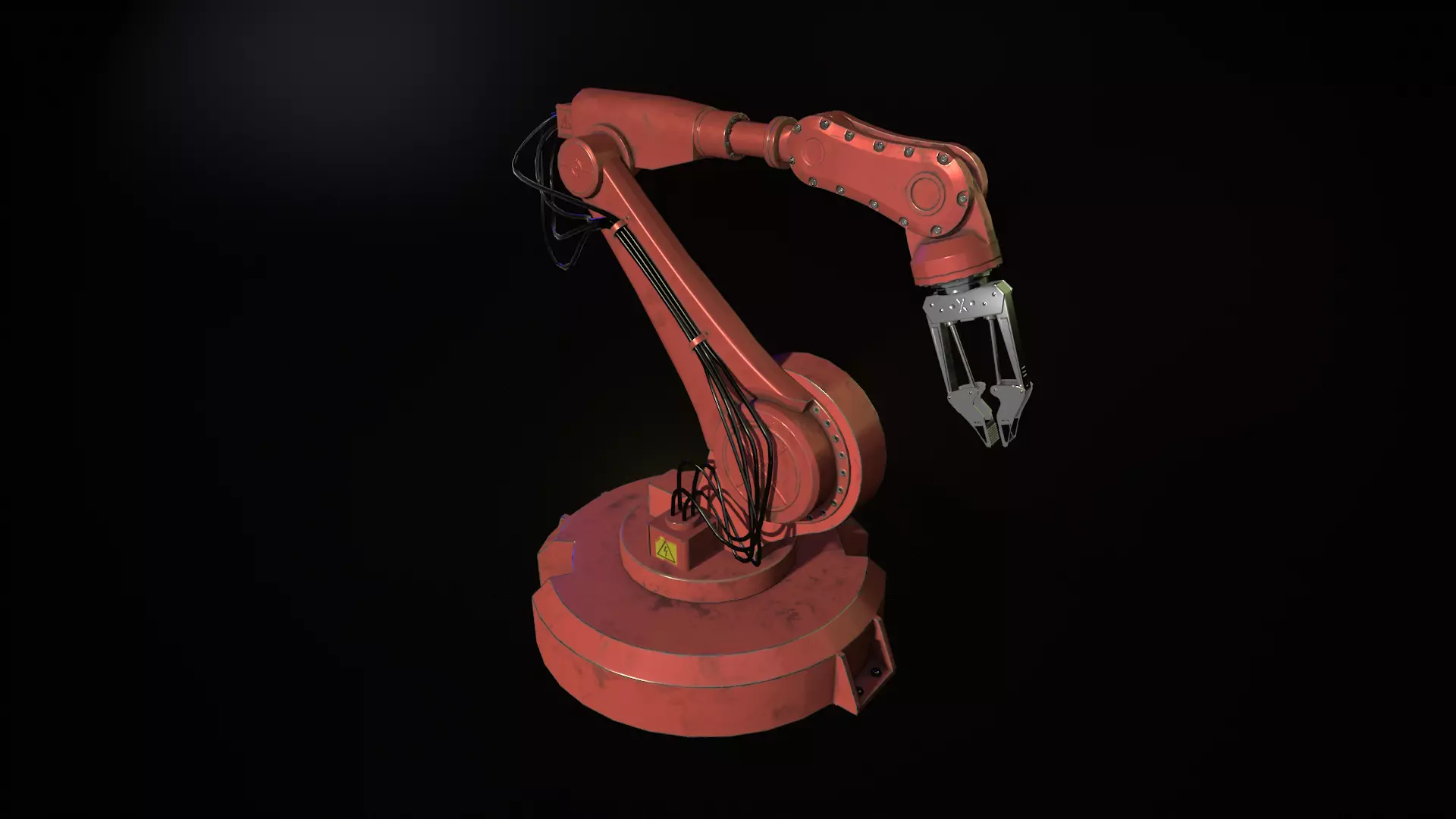 manipulator Low-poly 3D model_0