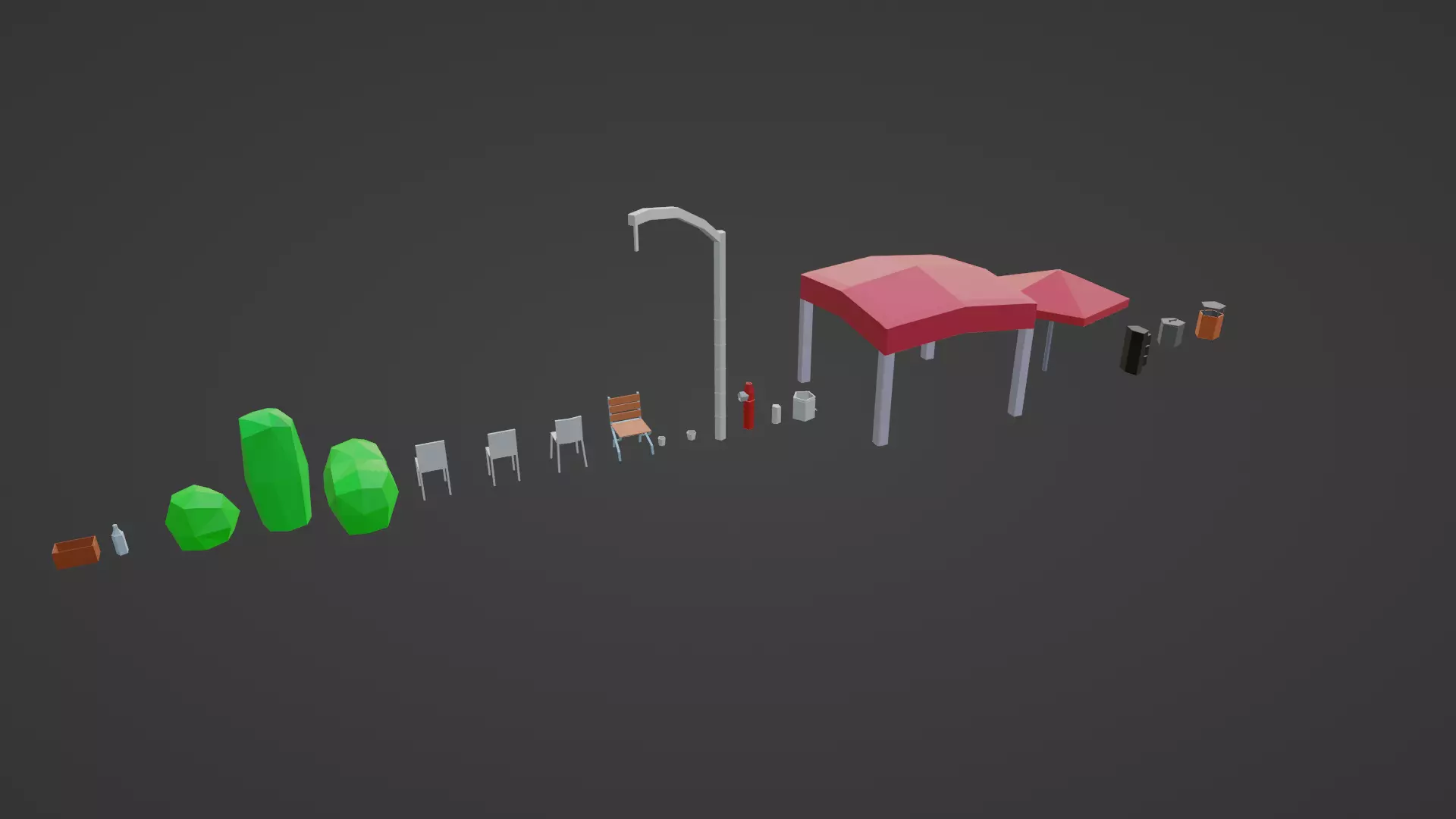 Low poly video game assets Low-poly 3D model_0