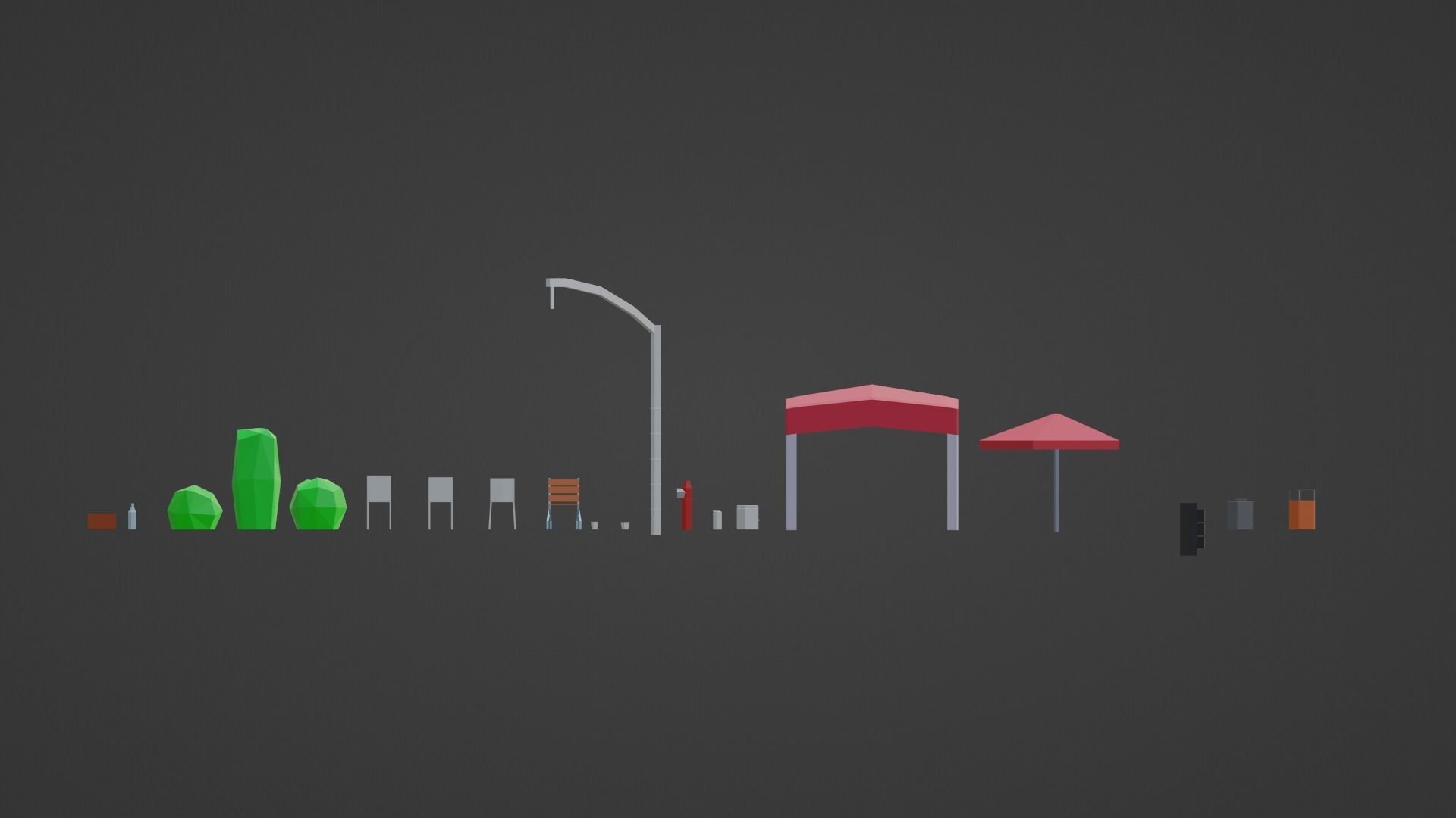 Low poly video game assets Low-poly 3D model_2