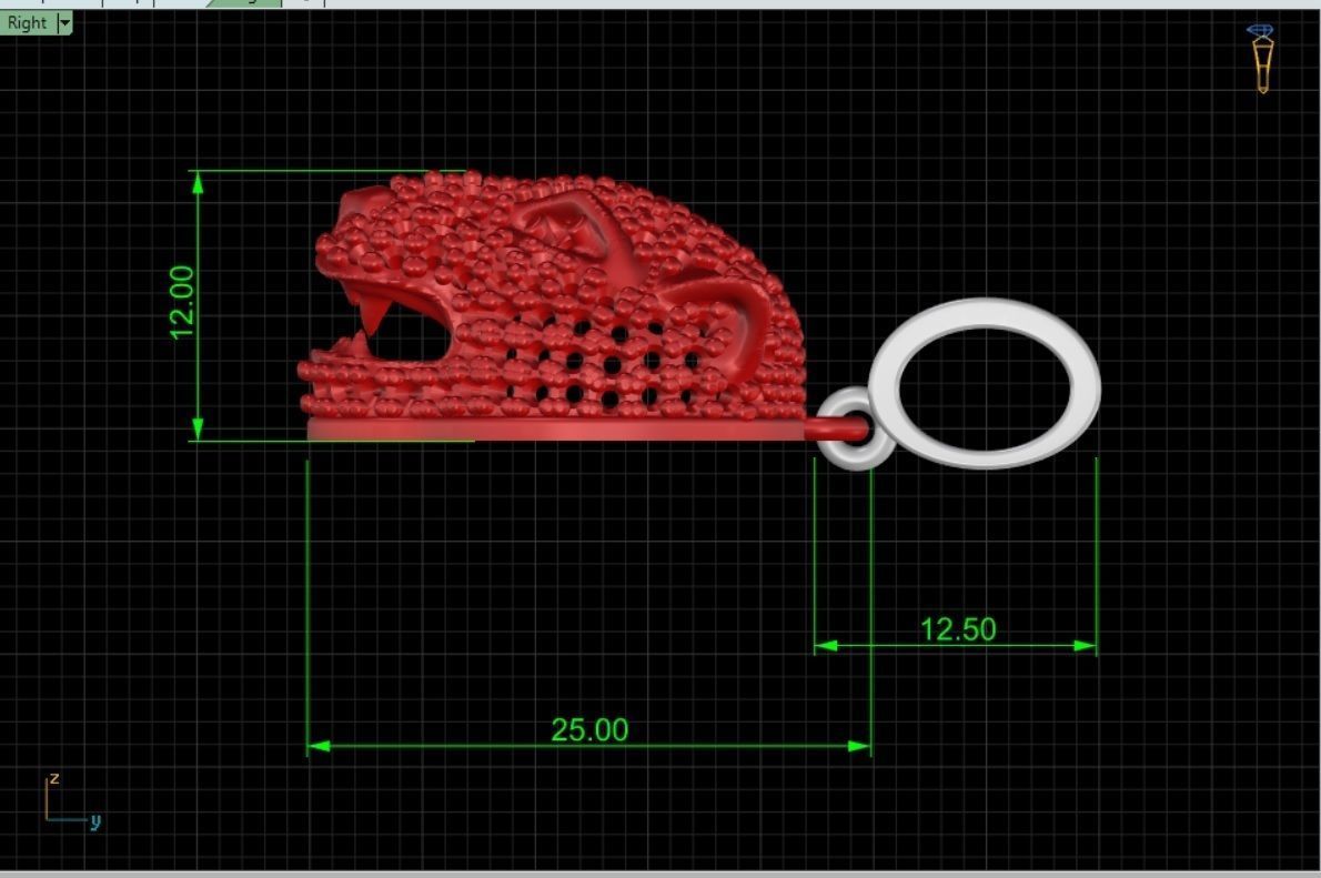 Panther head 3D print model_2