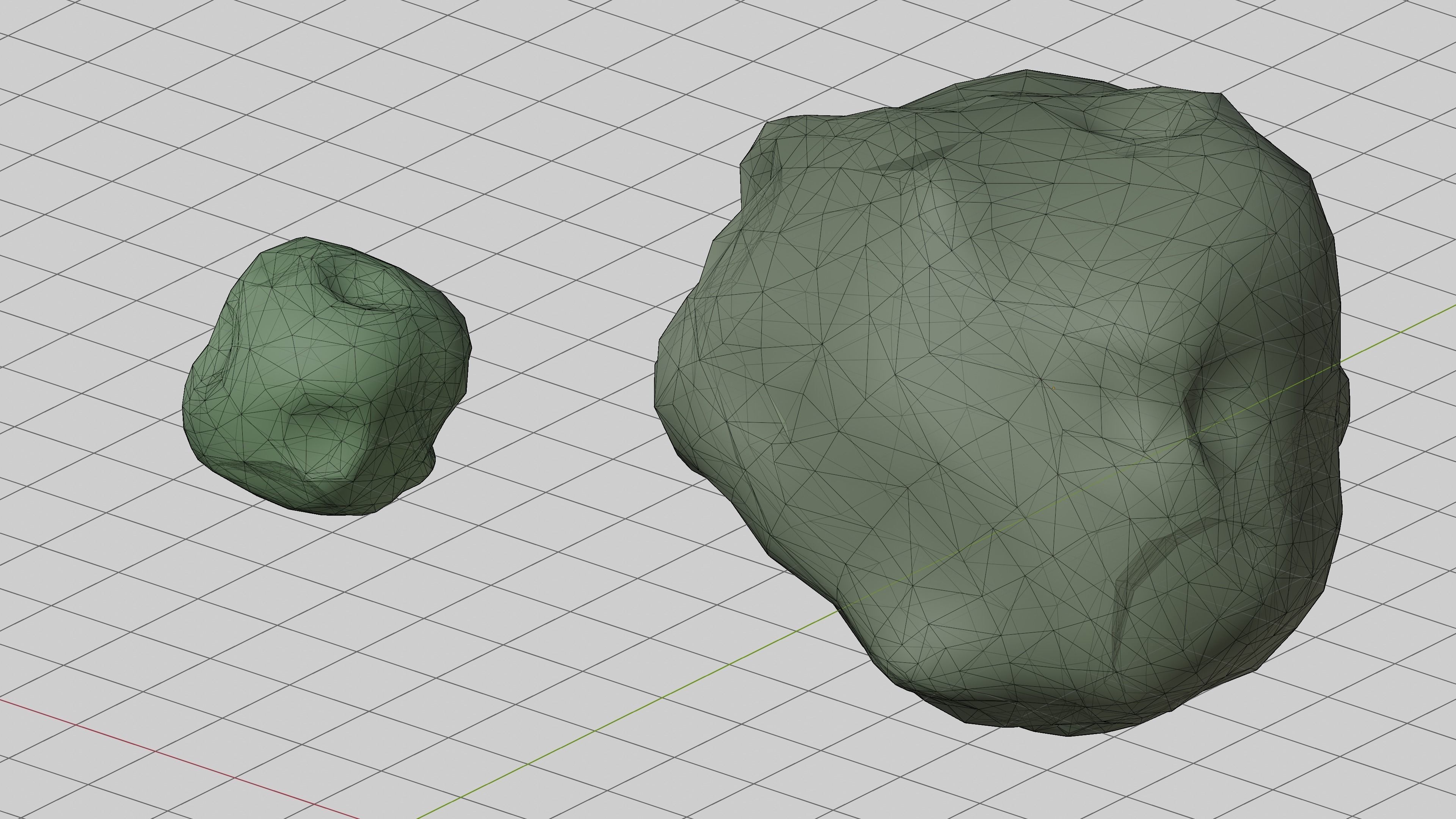 Asteroids with minerals and ores Low-poly 3D model_6