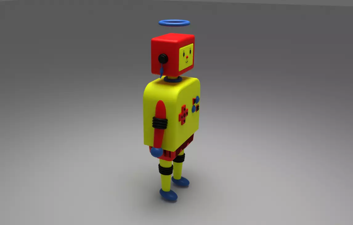 Cute Robot  3D model_0