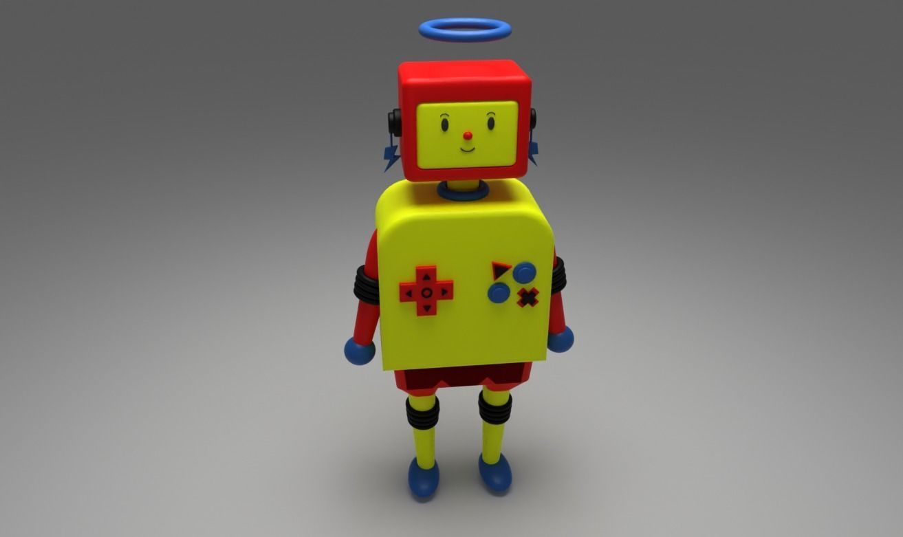 Cute Robot  3D model_1