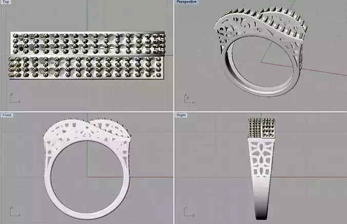 Ring Gold And Sliver 3D print model