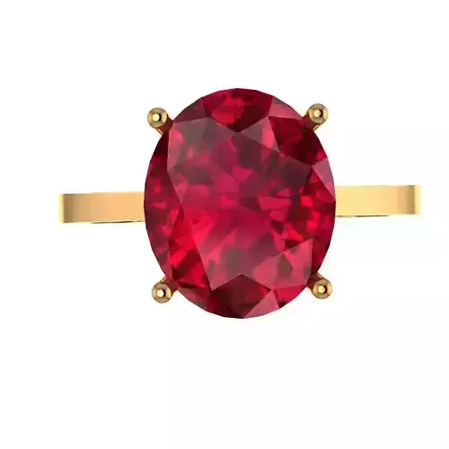 Red Diamond Ring Jewellery for Women 3D print model
