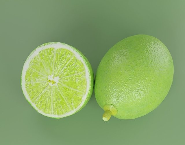 Lime 3D  Low-poly 3D model 5