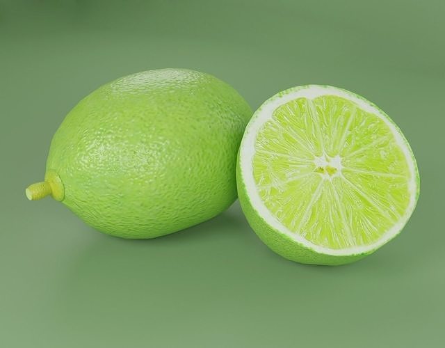 Lime 3D  Low-poly 3D model 2