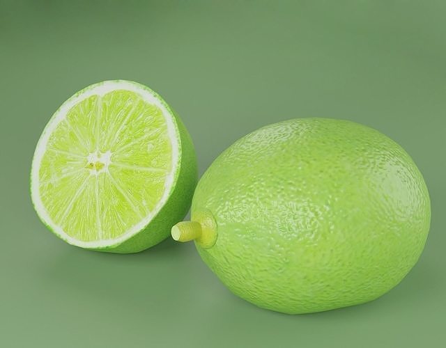 Lime 3D  Low-poly 3D model 4