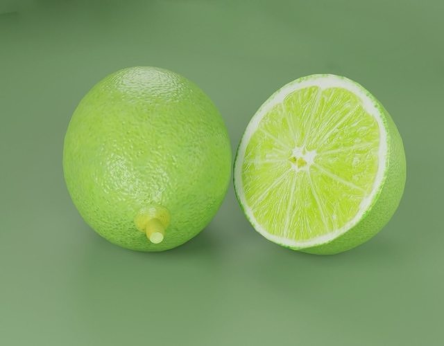 Lime 3D  Low-poly 3D model 3