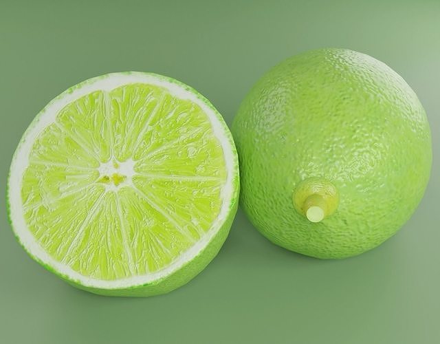 Lime 3D  Low-poly 3D model 6